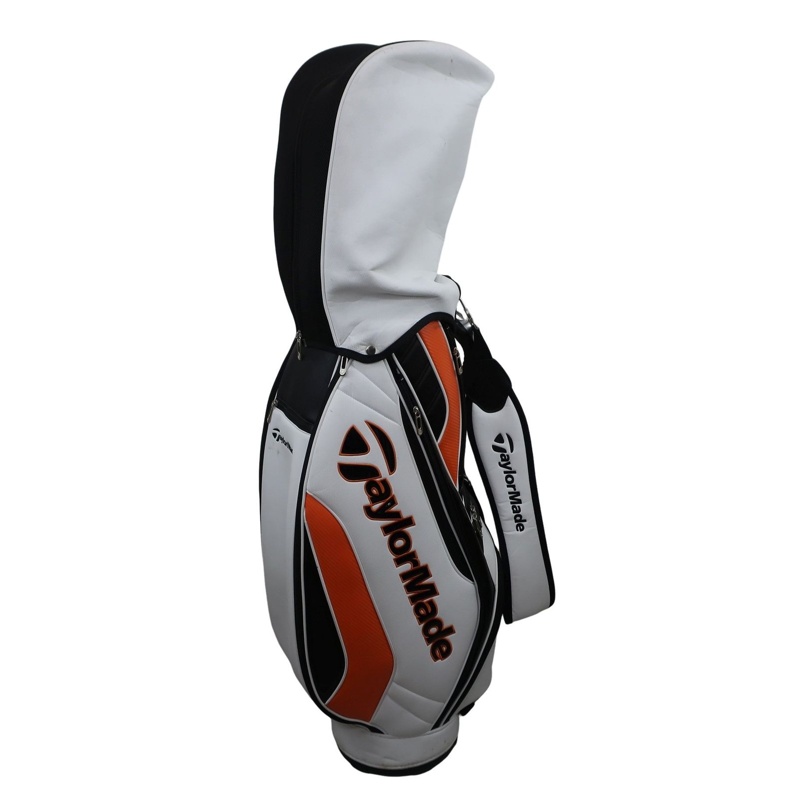 TaylorMade テーラーメイド キャディバッグ 白黒オレンジ 5口 ゴルフ用品 2512-0773