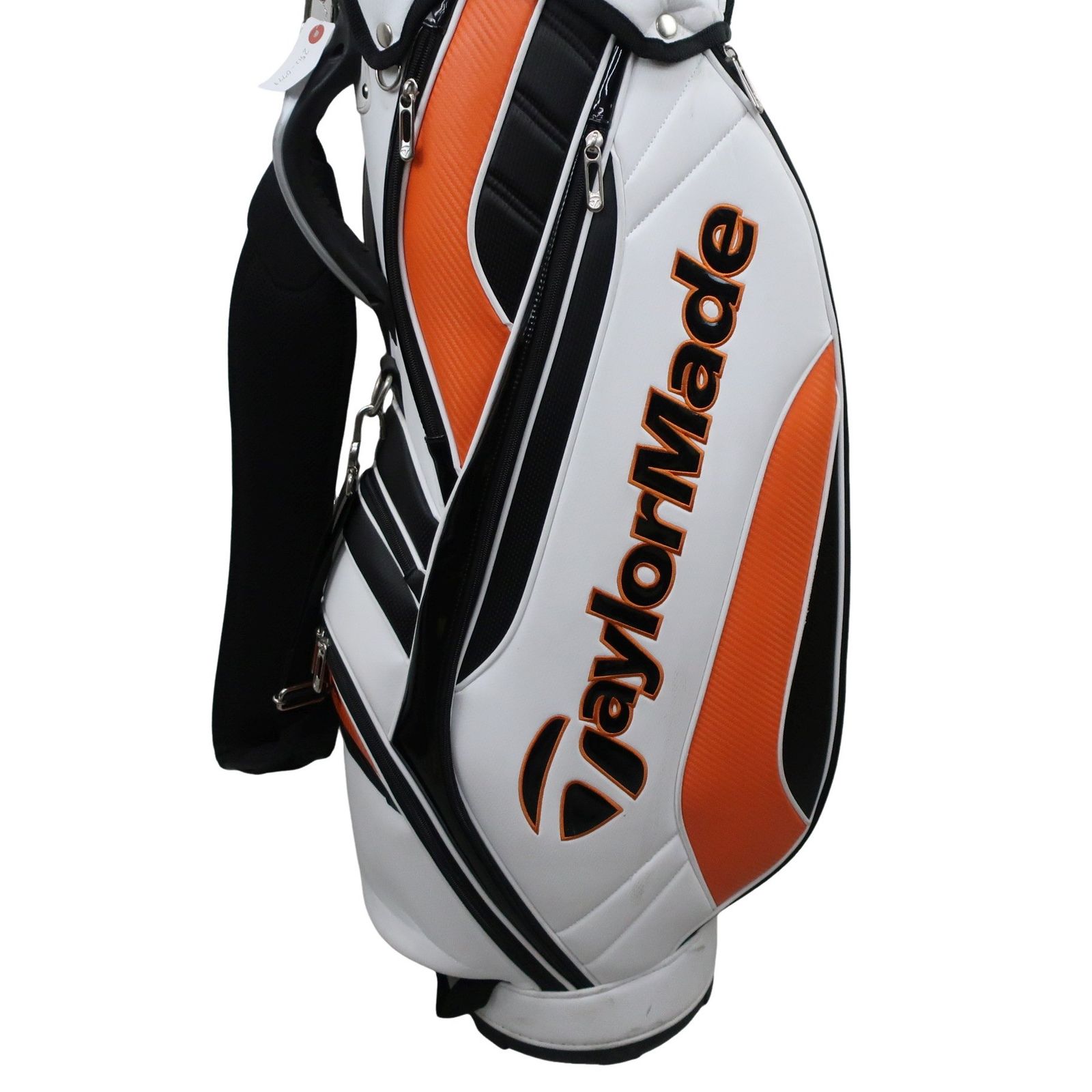 TaylorMade キャディバッグ ブラック/ホワイト/オレンジ TaylorMade(テーラーメイド) キャディバッグ 白黒オレンジ 5口 ゴルフ