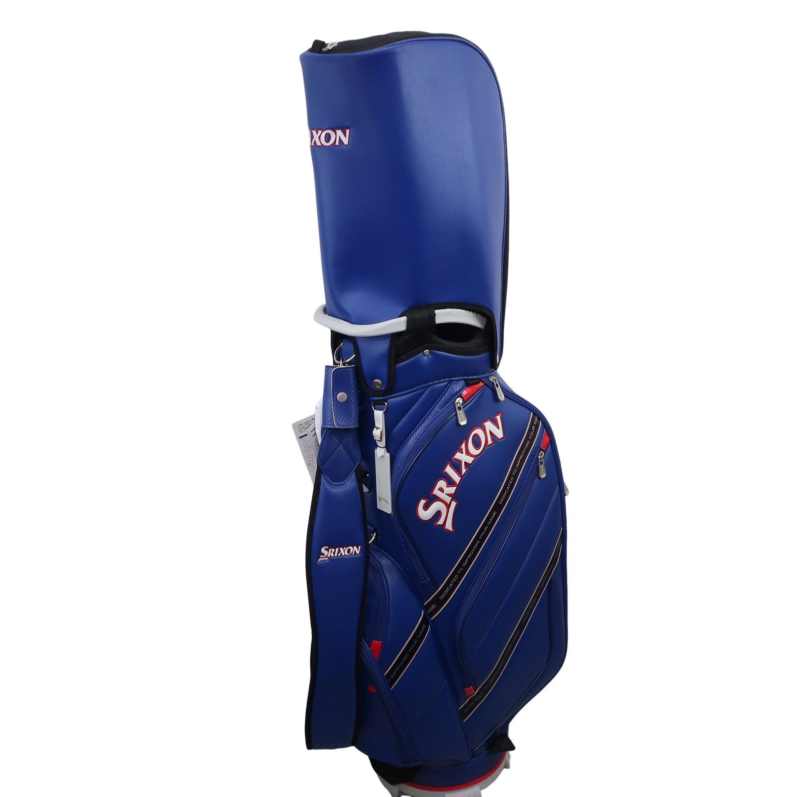 展示品未使用Srixon キャディバッグ ネイビー 新品】SRIXON(スリクソン) 軽量キャディバッグ 青 9.5型 4分割 GGC