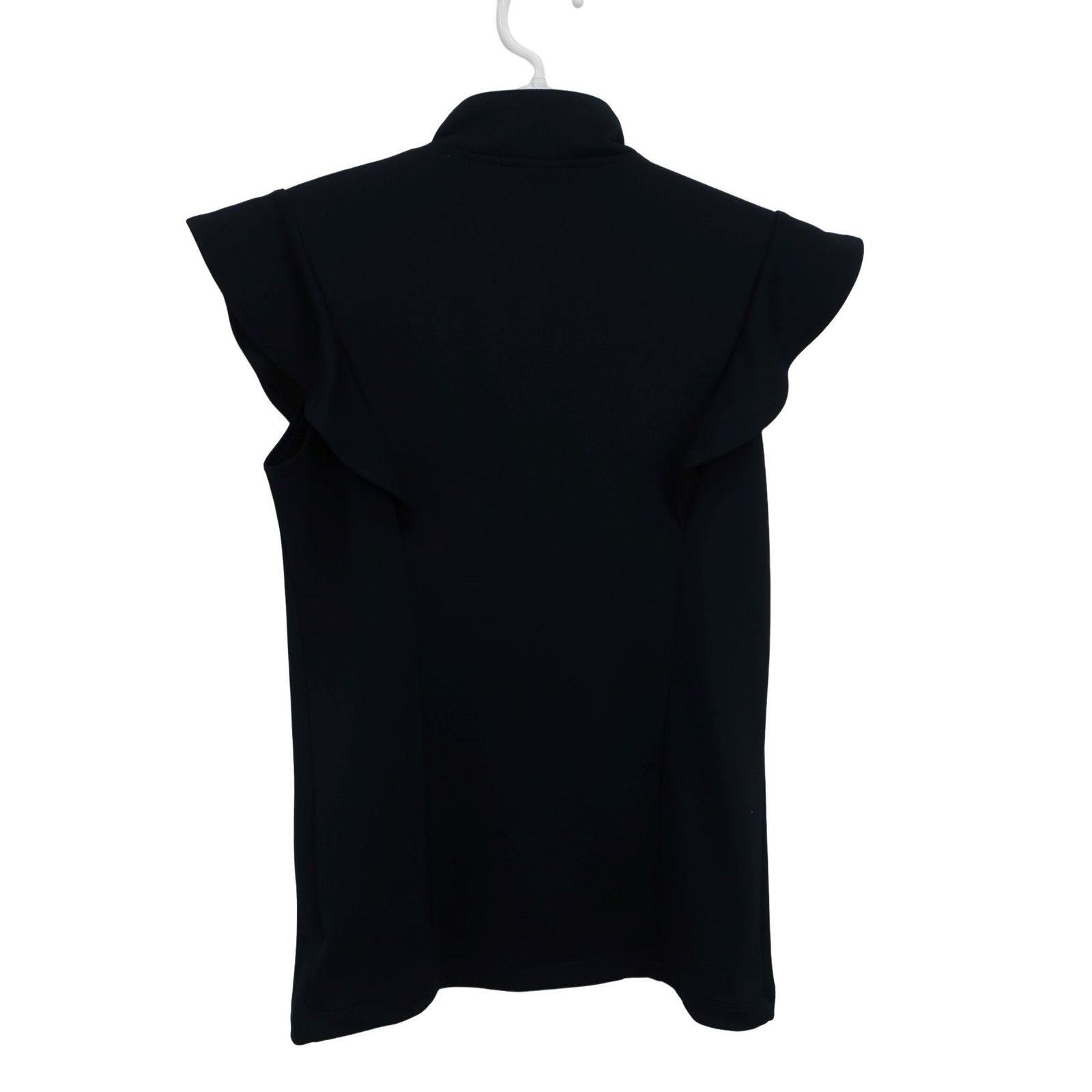 美品】DESCENTE(デサント) フリルハーフジップシャツ 黒 レディース S