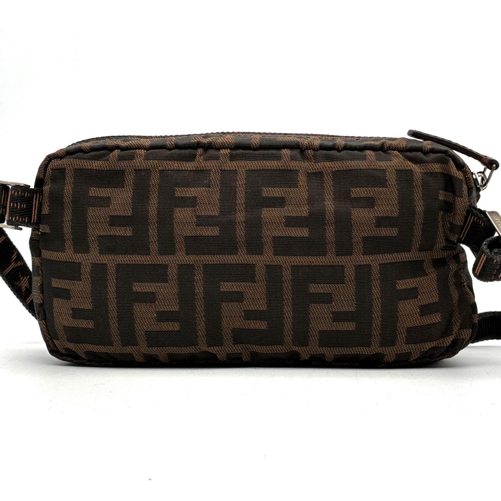 FENDI フェンディ ボディバッグ ショルダー ズッカ ブラウン ナイロン