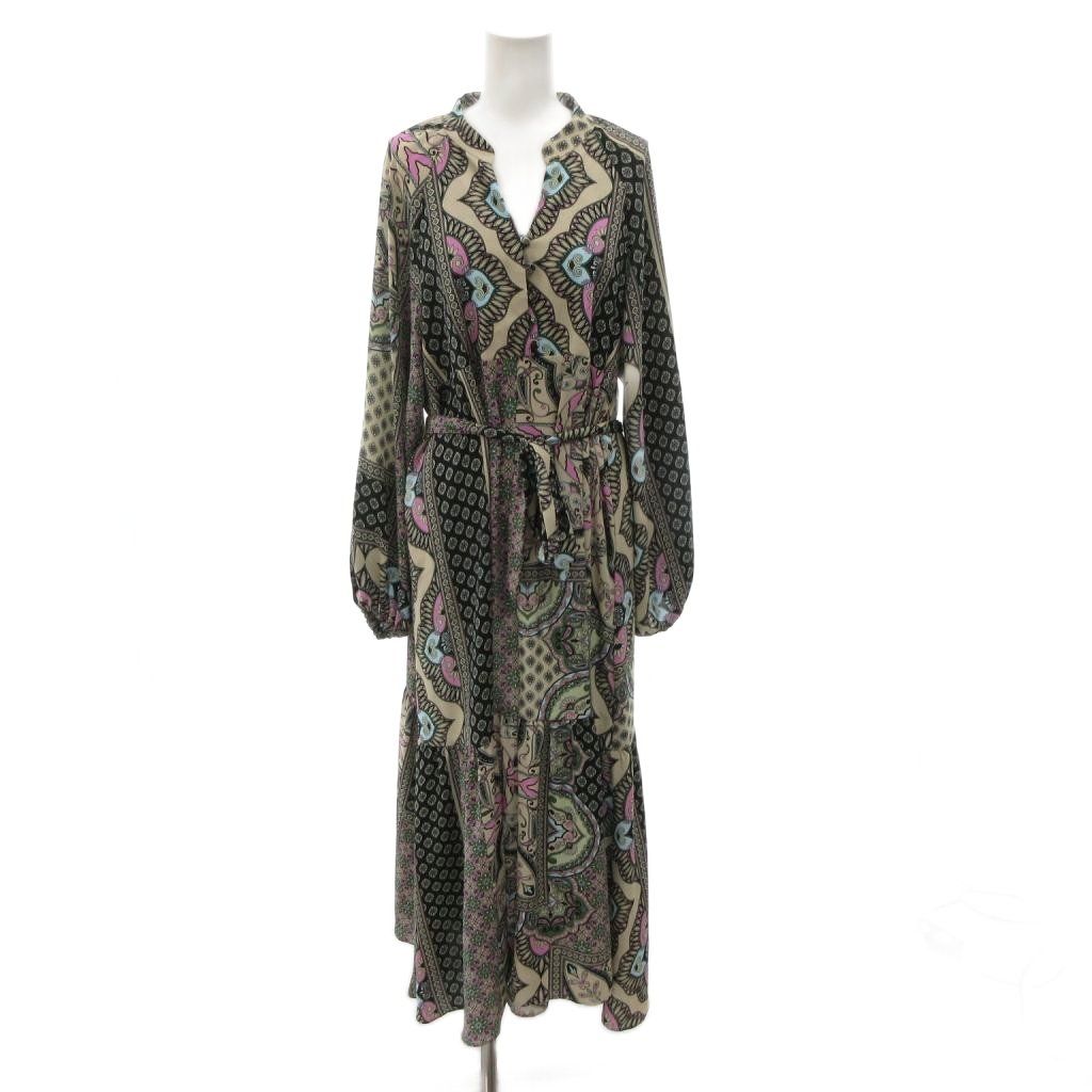 グレースコンチネンタル★美品★カフタンプリントロングワンピース★サイズ36 グレースコンチネンタル GRACE CONTINENTAL 24SS カフタンプリント