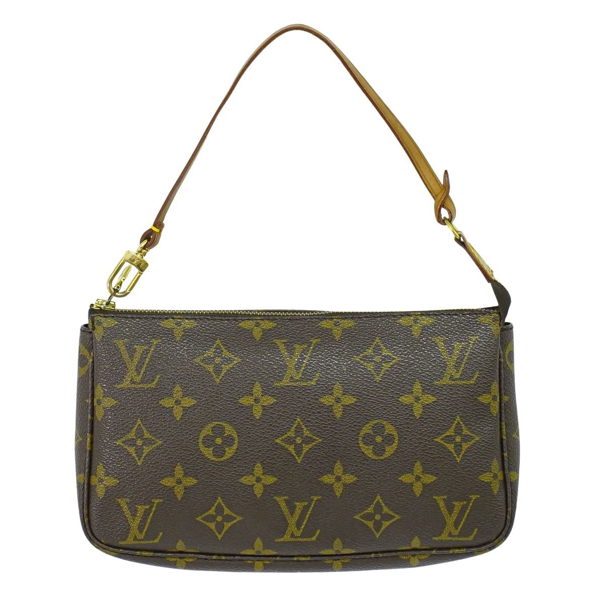 ルイヴィトン LV LOUIS VUITTON ポシェットアクセソワール モノグラム アクセサリーポーチ ハンドバッグ ブラウン M 51980 ビトン バッグ
