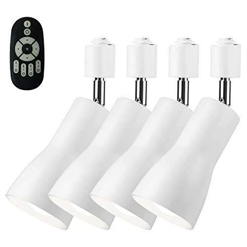 共同照明 セット ダクトレール用 スポットライト E 26 LED電球60 W形付き 調光調色 ホワイト -A-9 WCT-4 B-Y リモコン付き レールライト ライティングバー用スポットライト ダクトレールライト