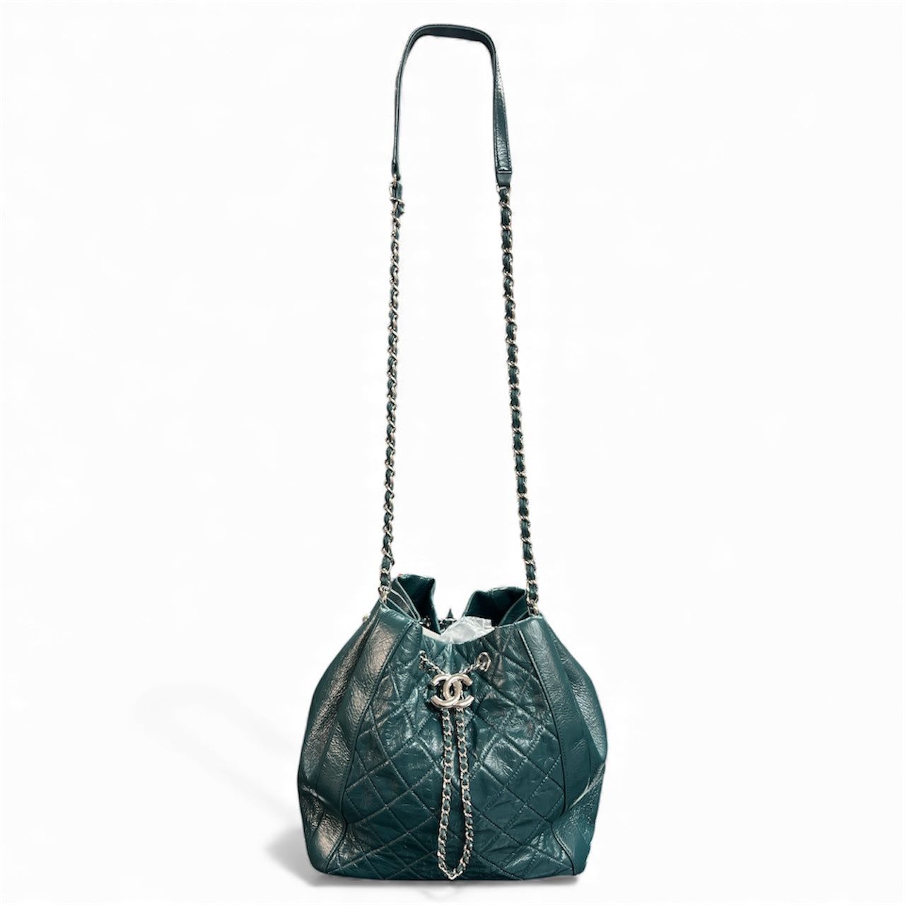 CHANEL マトラッセ ドローストリング 巾着 ハンドバッグ CH 1994 定番ボトム 差し色