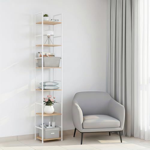 オープンシェルフ ラック 6段 幅30 収納 棚 コーナーラック 組立簡単 本棚 ディスプレイ スチールシェルフ