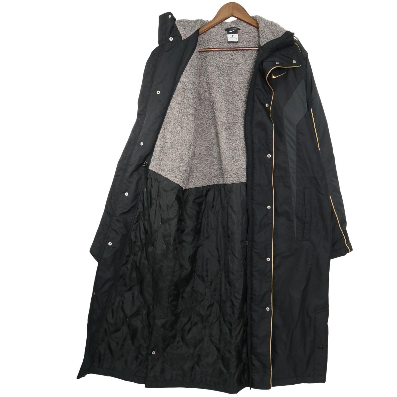 NIKE ナイキ フード付き ダウンコート M ブラック ゴールドライン NIKE ナイキ フード付き ダウンコート M ブラック ゴールドライン NIKE