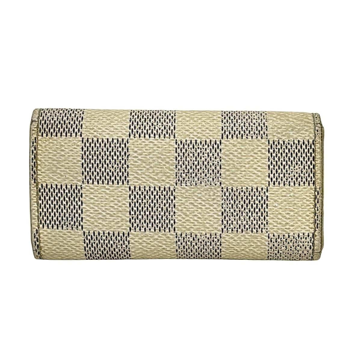 LOUIS VUITTON ルイヴィトン キーケース ダミエ ミュルティクレ4 N 60020 アズール イニシャル刻印