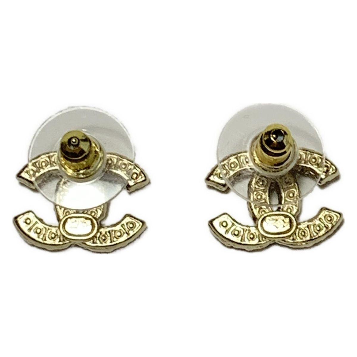 CHANEL シャネル ピアス ココマーク ゴールド×アイボリー×クリア