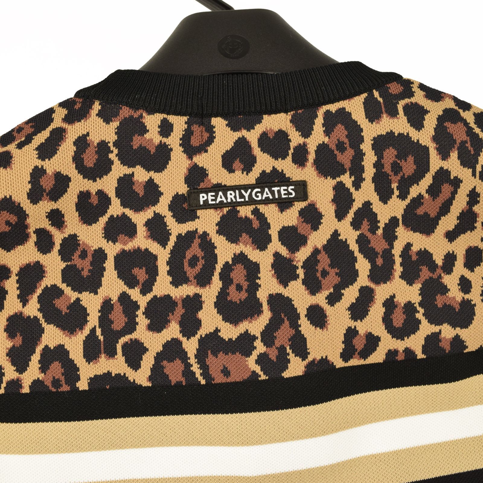 サイズ：2・L・新品】パーリーゲイツ 日本製 レオパード柄 クルー