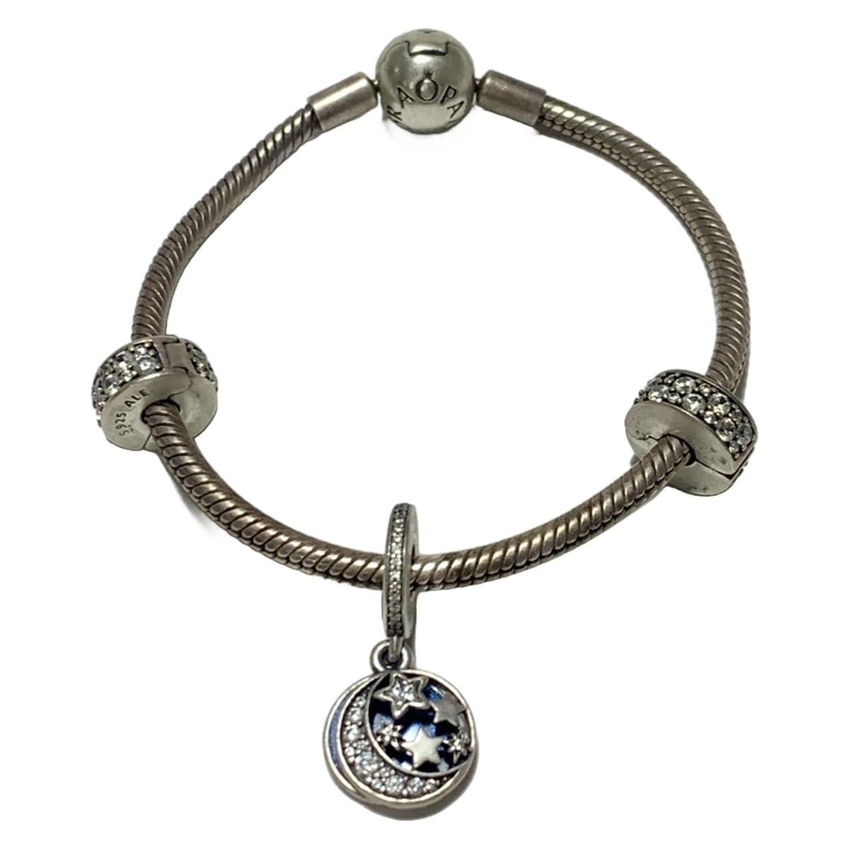 PANDORA パンドラ ブレスレット - シルバー ラインストーン