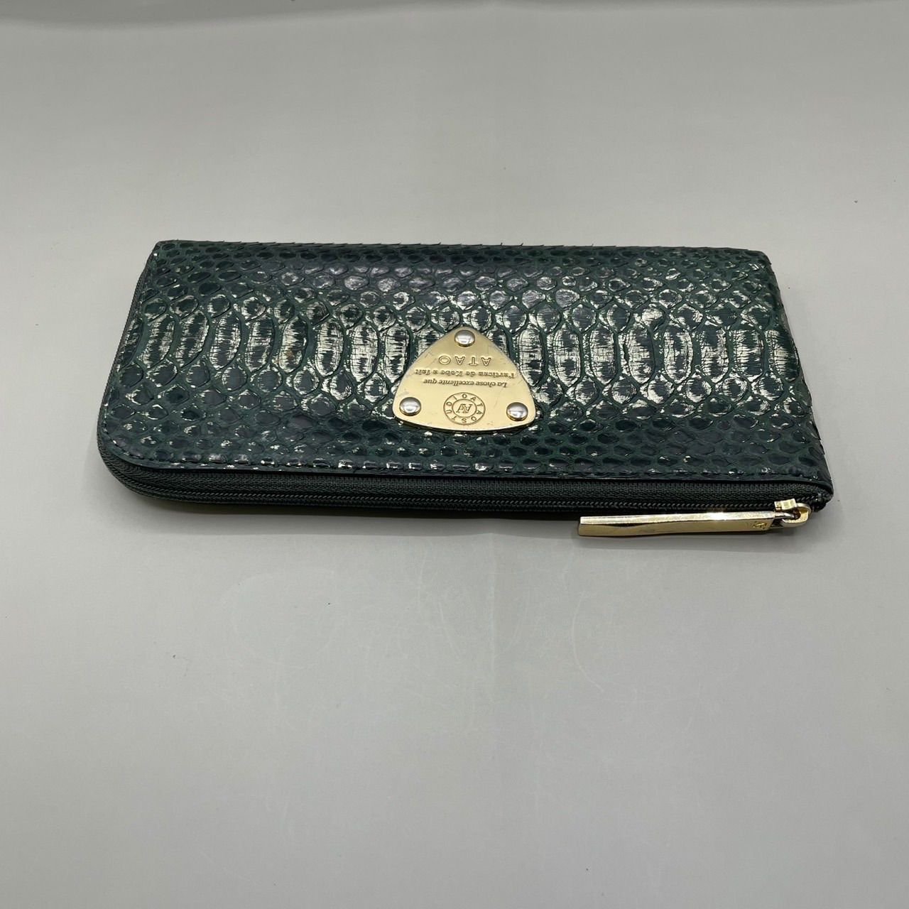 美品 ATAO アタオ 長財布 ロングウォレット お札入れ L字ファスナー