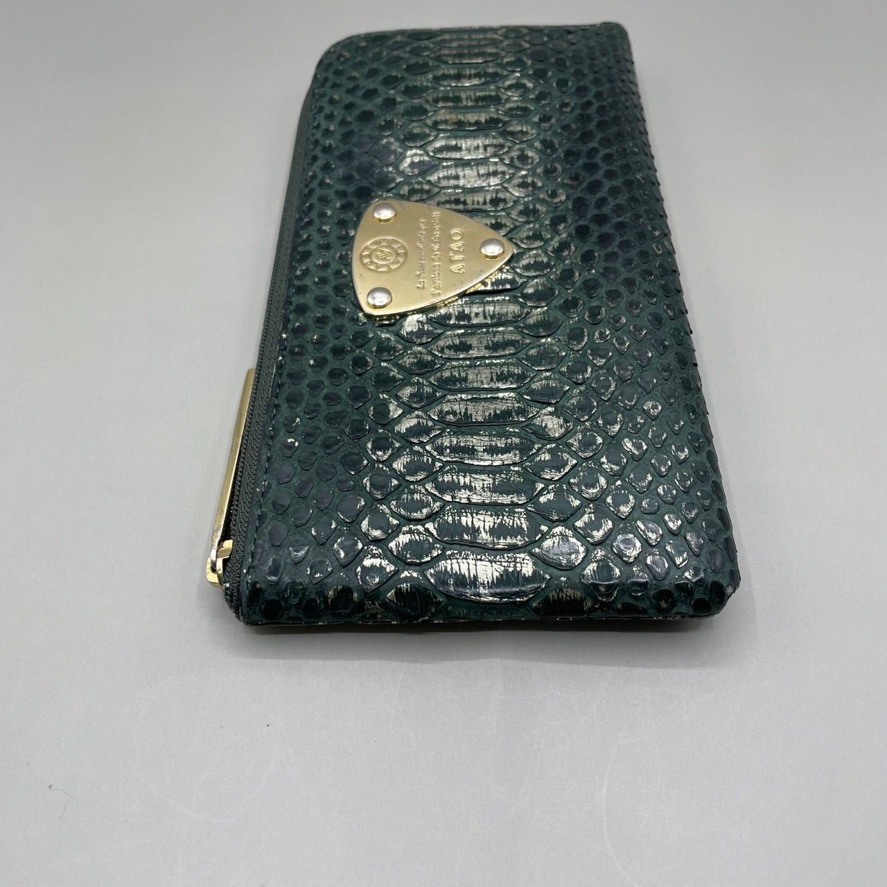 美品 ATAO アタオ 長財布 ロングウォレット お札入れ L字ファスナー
