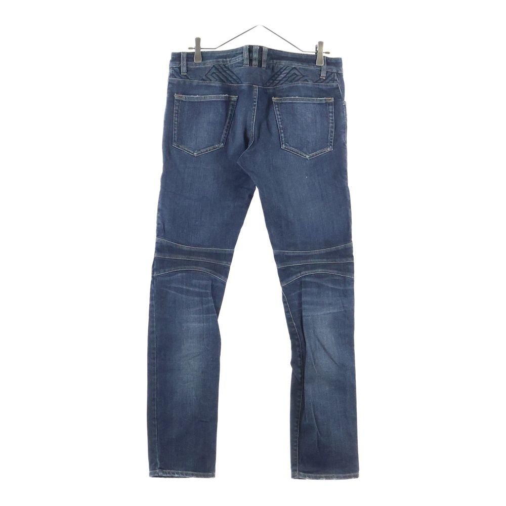 BALMAIN (バルマン) コットンストレッチ バイカーデニムパンツ