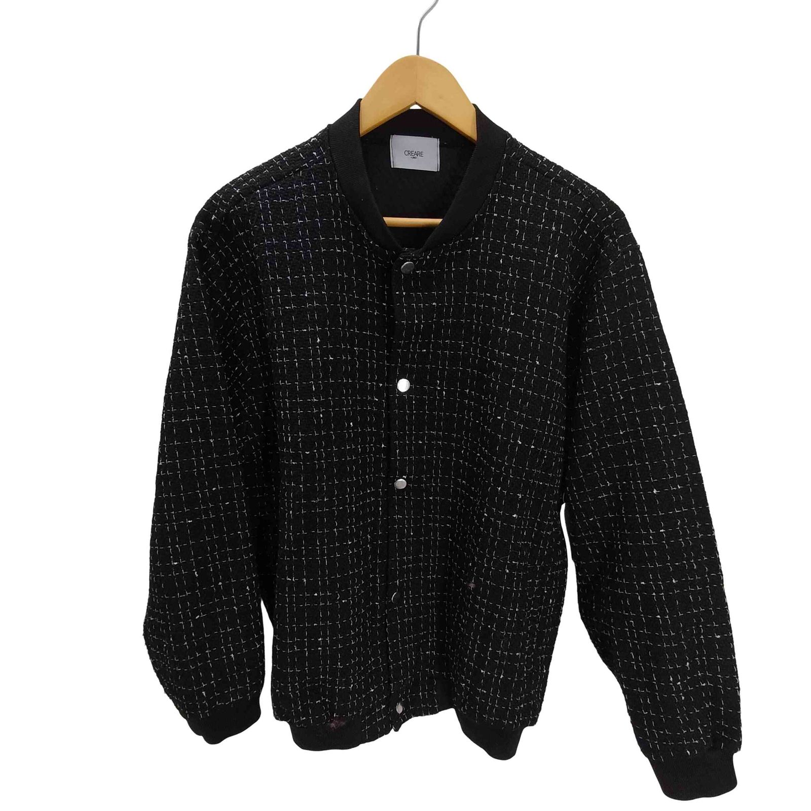 ユーズドフルギ USED古着 CREARE -LINO- ツイード スタジャン ブルゾン 