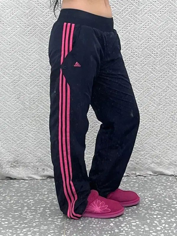 アディダス Y 2 K 必須アイテム ピンク3本線 ウィンドブレーカー トラックパンツ 95 C 08145