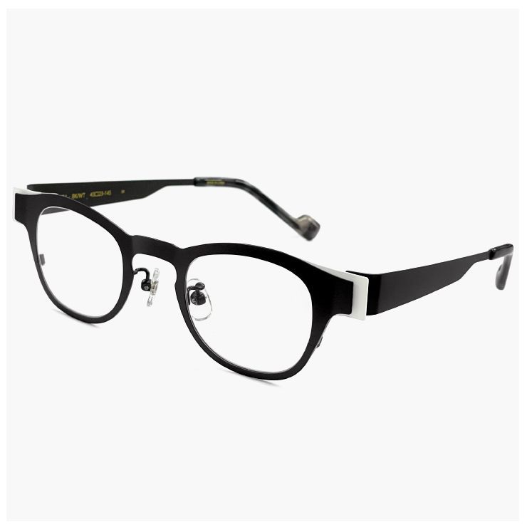 レディース 小ぶり メガネ cc 5024 BK WT チープシック CHEAP CHIC 眼鏡 個性的 ウェリントン 型 軽量 軽い ステンレス フレーム 黒縁 ダミーレンズ発送