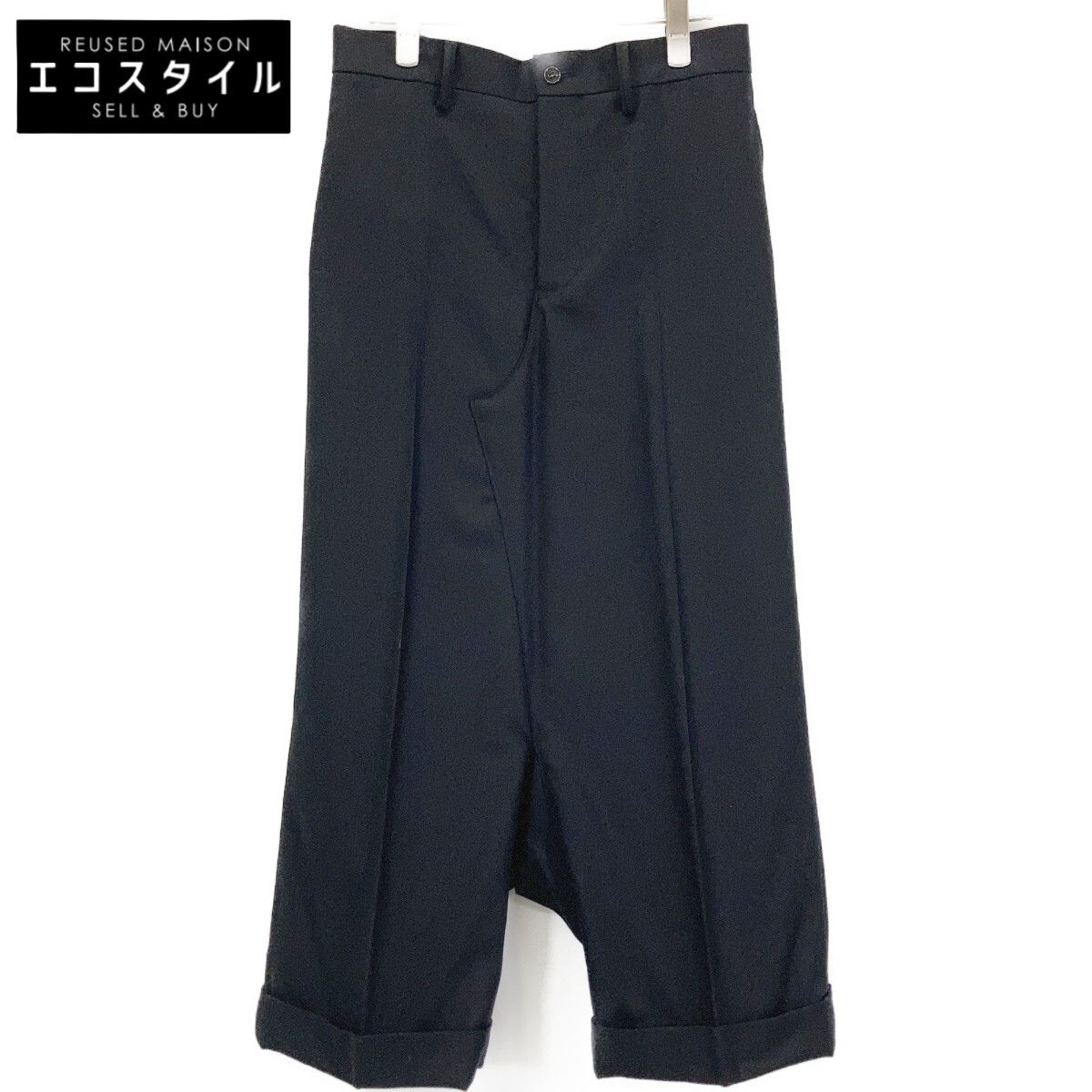 COMMEdesGARCONS JUNYA コムデギャルソンジュンヤワタナベ AD 2017 JT-P 029 ﾌﾞﾗｯｸ ｻﾙｴﾙｳｰﾙﾜｲﾄﾞﾊﾟﾝﾂ S