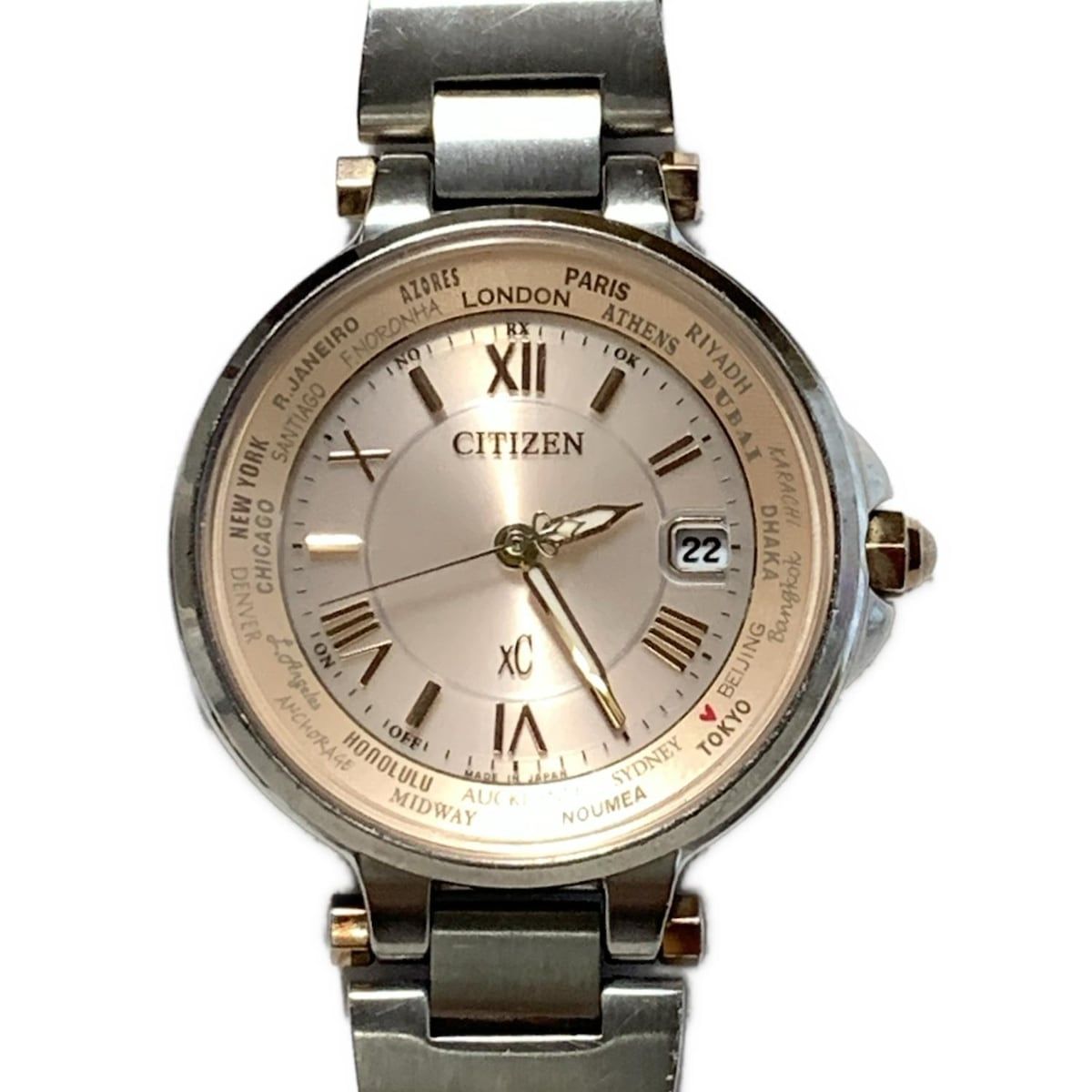 CITIZEN シチズン 腕時計 XC クロスシー H 240-T 018238 レディース エコドライブ|電波 ピンクゴールド