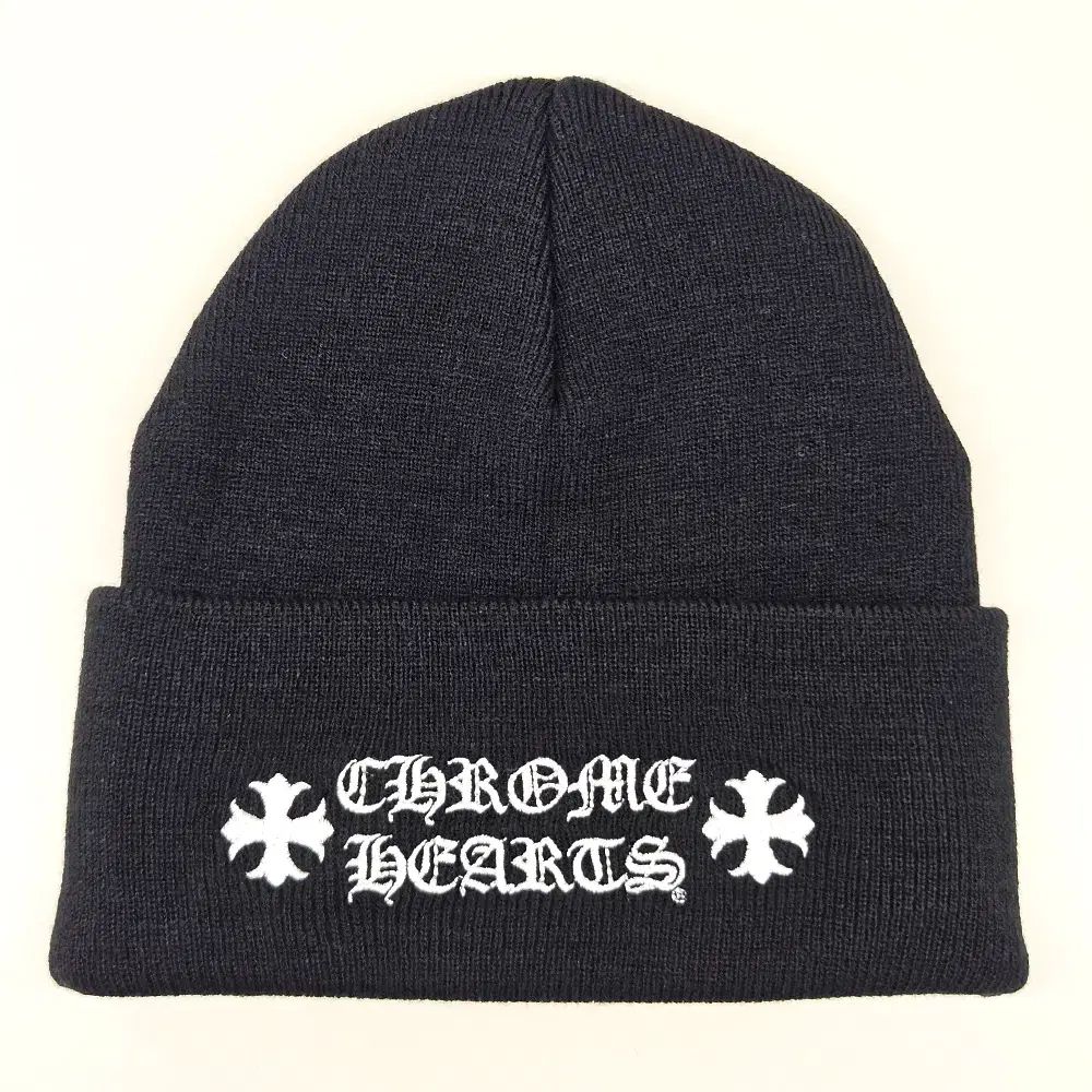 ♥ CHROME HEARTS クロムハーツ レタリング ビーニー ブラック