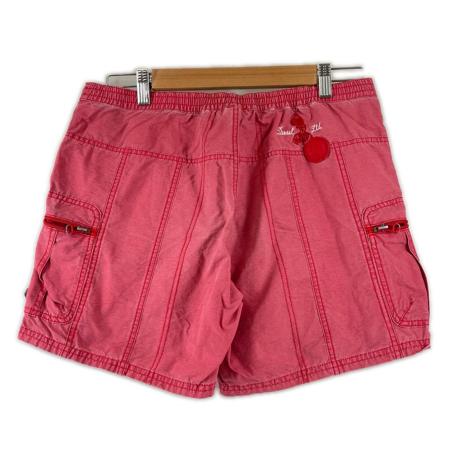 美品 DIESEL ディーゼル 無地 オールシーズン ショートパンツ コットン