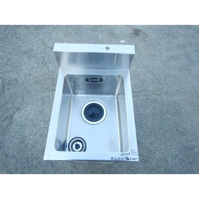 業務用 ステンレス 1槽 シンク W 450 D 600 H 800 150 mm 厨房 槽内寸W 37 46深24 cm BG右ふくらみ 45