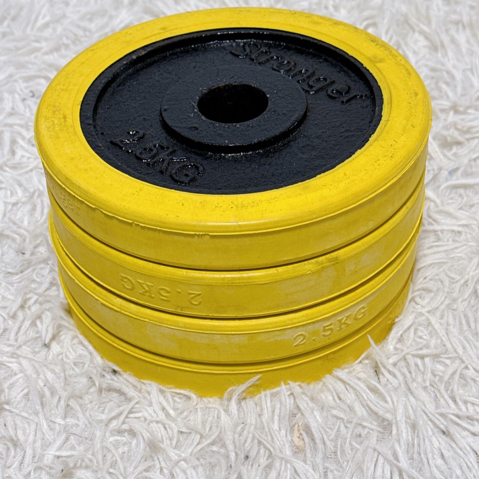 Stronger ダンベルプレート ラバー付 2.5kg 4枚 計10kg Stronger 