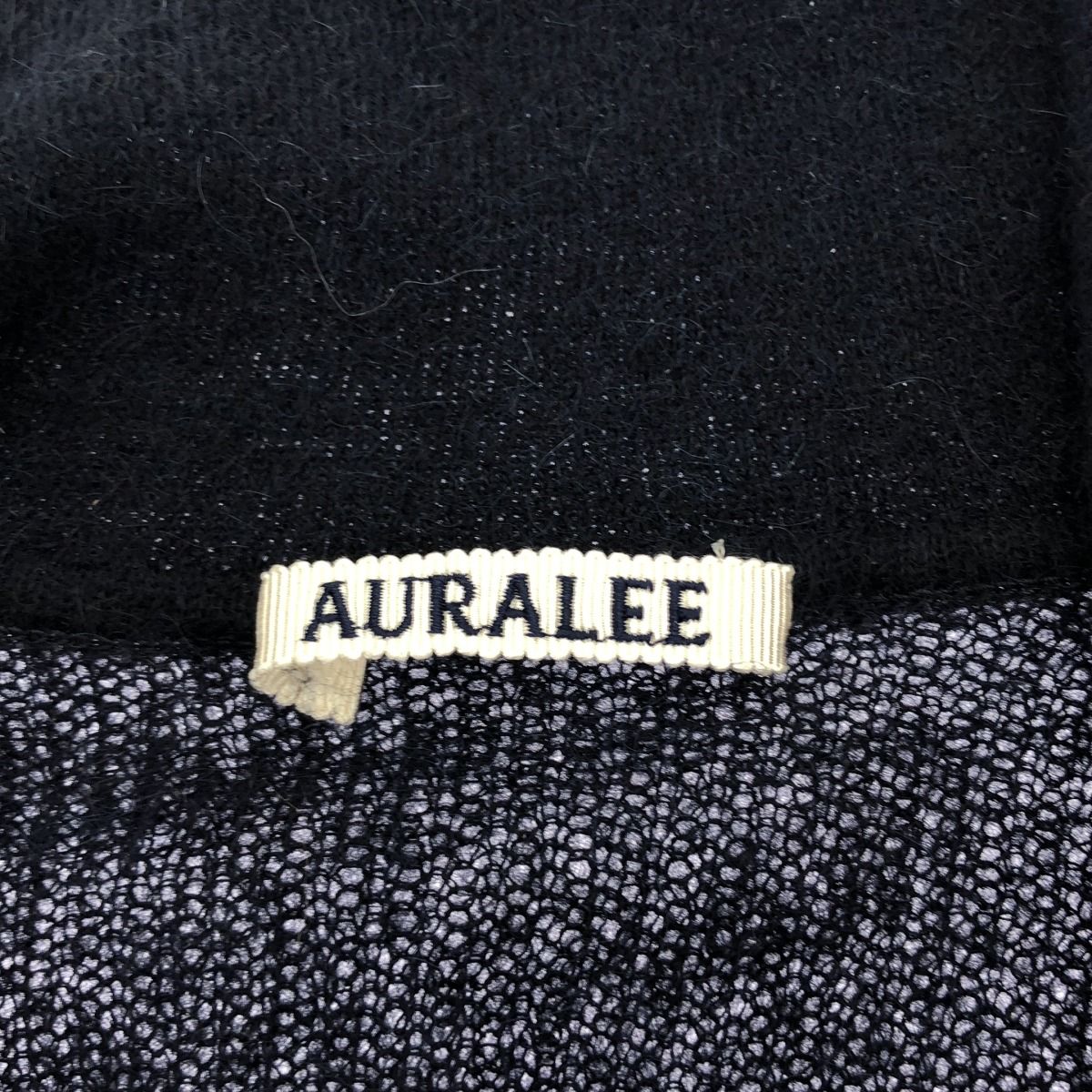 AURALEE オーラリー 25AW BABY ALPACA POLO ベビーアルパカニットポロプルオーバー A25AP05AK ネイビー 1 BIOTOP(ビオトープ) / 【AURALEE】 BABY SURI ALPACA SHEER KNIT