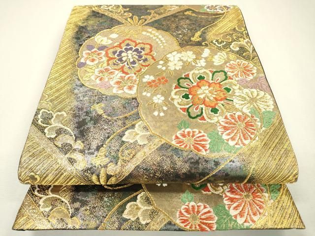 平和屋着物▽六通柄袋帯 唐織 正倉院花唐草文 金糸 引箔 鈴乃屋扱い