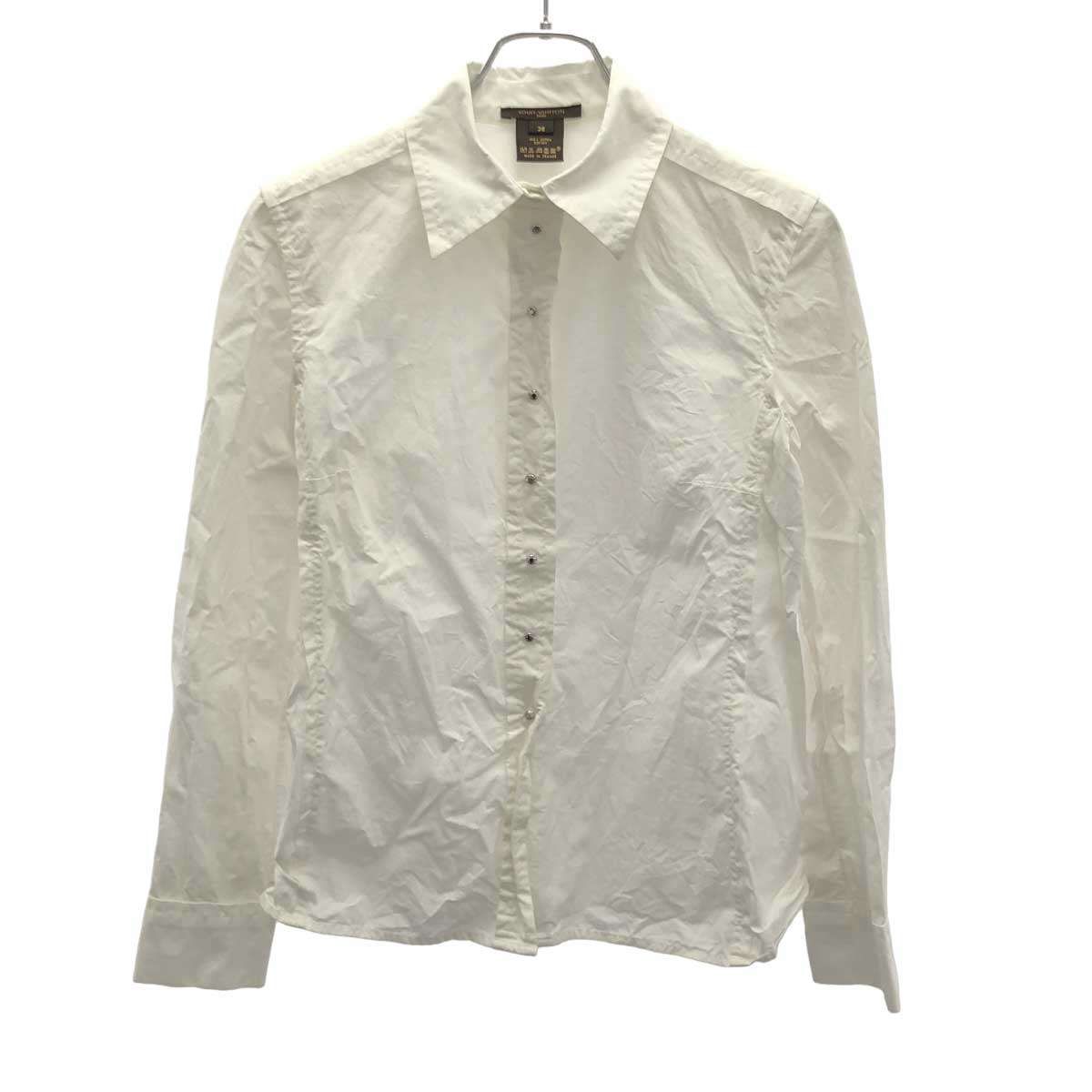 LOUIS VUITTON ルイヴィトン スナップボタンロングスリーブシャツ ホワイト 38