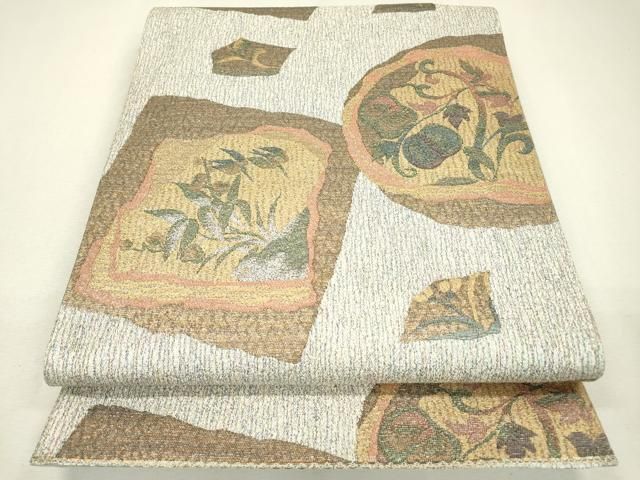 平和屋着物▽六通柄袋帯 花唐草文 金銀糸 正絹 逸品 DAAZ6938fe - メルカリ