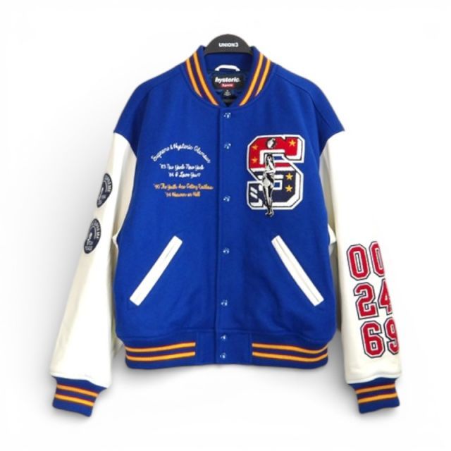 SUPREME GLAMOUR 24 aw Varsity Jacket Royal サイズM シュプリーム ヒステリックグラマー ヴァーシティジャケット スタジャン
