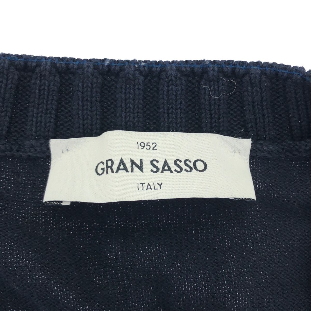 Gran Sasso グランサッソ 半袖ニットセーター ネイビー 48 - メルカリ