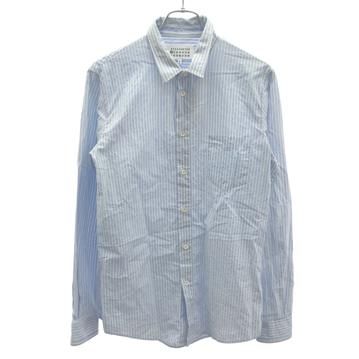 Maison Martin Margiela 10 メゾン マルタン マルジェラ 13 SS コットンストライプシャツ ブルー 48
