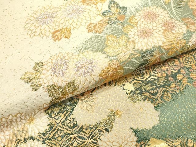 平和屋着物▽六通柄袋帯 慶秋橋段文 金銀糸 正絹 逸品 DAAZ6981fe