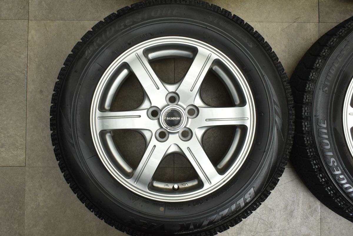 程度良好 バルミナ 15 in 6 J 45 PCD 100 ブリザックVRX 195|65 R プリウス ウィッシュ カローラスポート ツーリング トヨタ車