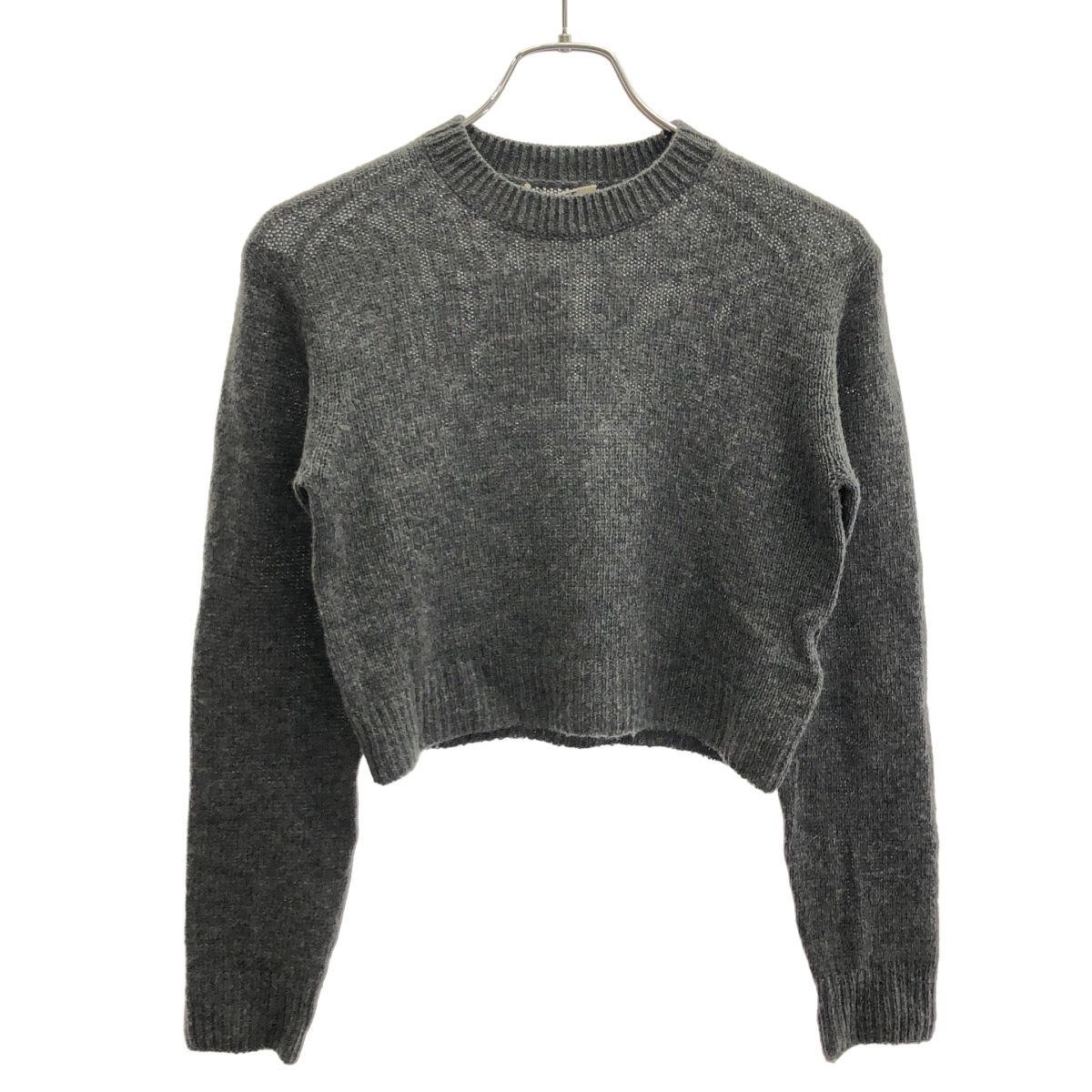 AURALEE カシミヤシルクニットプルオーバー　グレー AURALEE オーラリー 24AW WOOL CASHMERE SILK KNIT SHORT P/O ウール