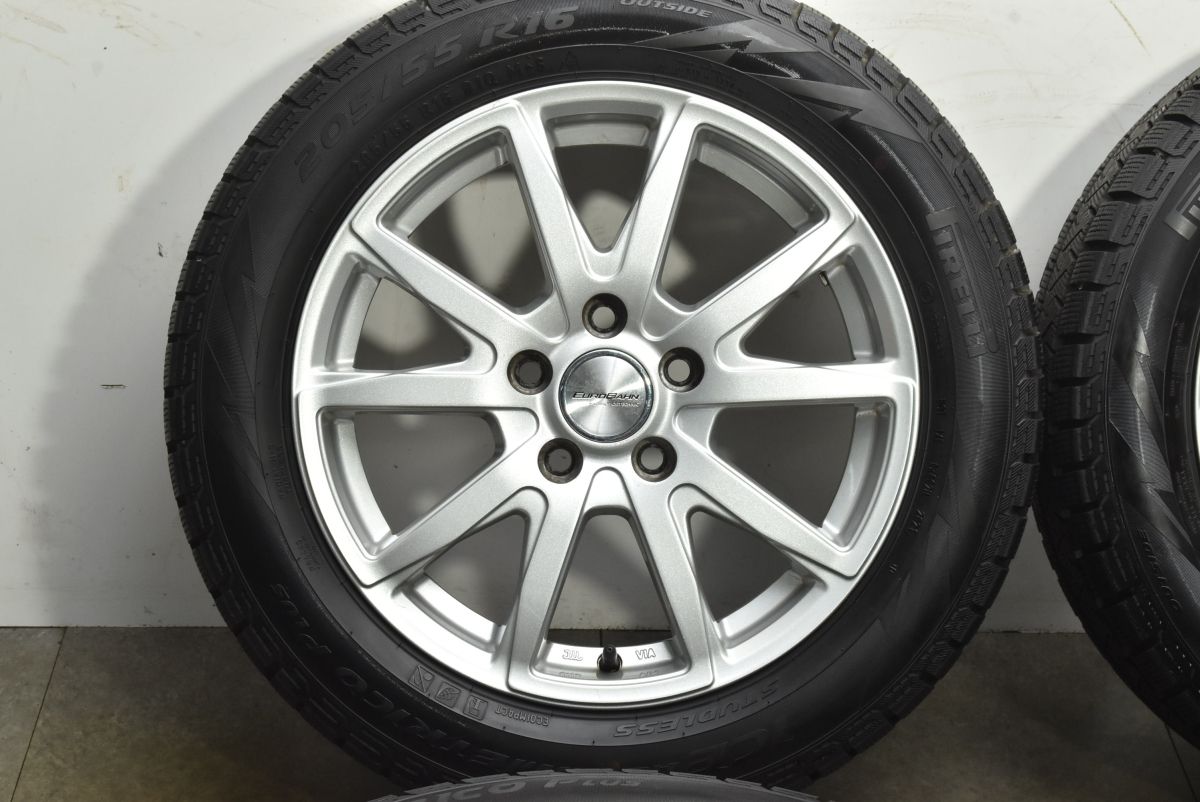  バリ溝 ユーロバーンSTX 16 in 6.5 J 47 PCD 112 アイスアシンメトリコプラス 205|55 R アウディ A 3 フォルクスワーゲン ゴルフ 16インチ タイヤ ホイールセット