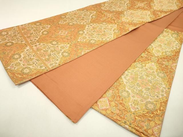 平和屋着物▽六通柄袋帯 花菱文 金糸 正絹 逸品 DABB1015fe - メルカリ