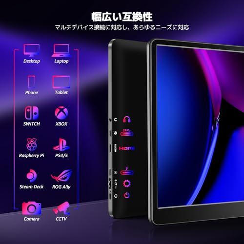 モバイルモニター 15 6インチ KOGODA 自立型 1920ｘ1080 FHD モバイルティスプレイ ポータブルモニター IPS液晶パネル スタンド付き 持ち運びモニター 軽量 薄型 USB C mini HDMI PC Swi dedf 2834