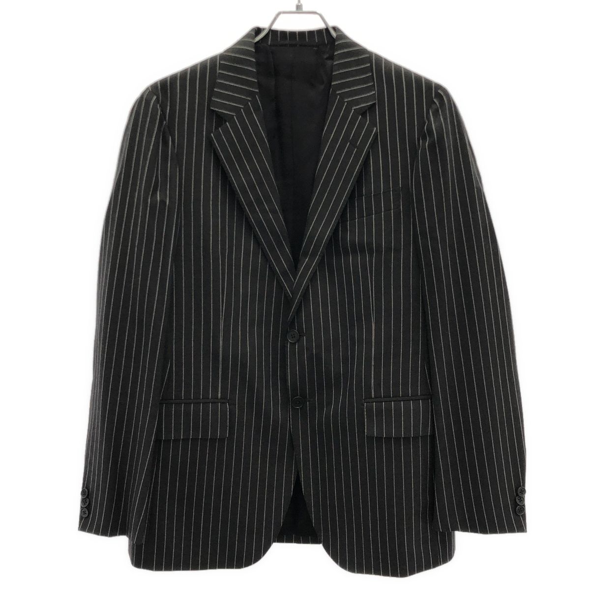 District UNITED ARROWS ディストリクト ユナイテッドアローズ 3ピース ストライプセットアップスーツ 1121 259 1954 ブラック 46