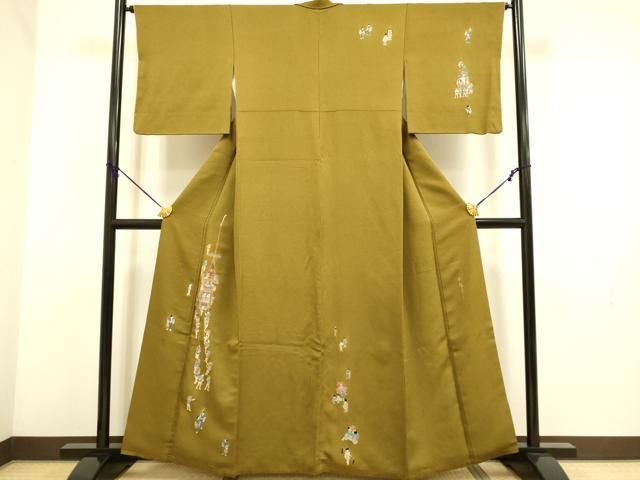 平和屋着物▽中国三大刺繍 相良刺繍 総刺繍 訪問着 祇園まつり 金糸