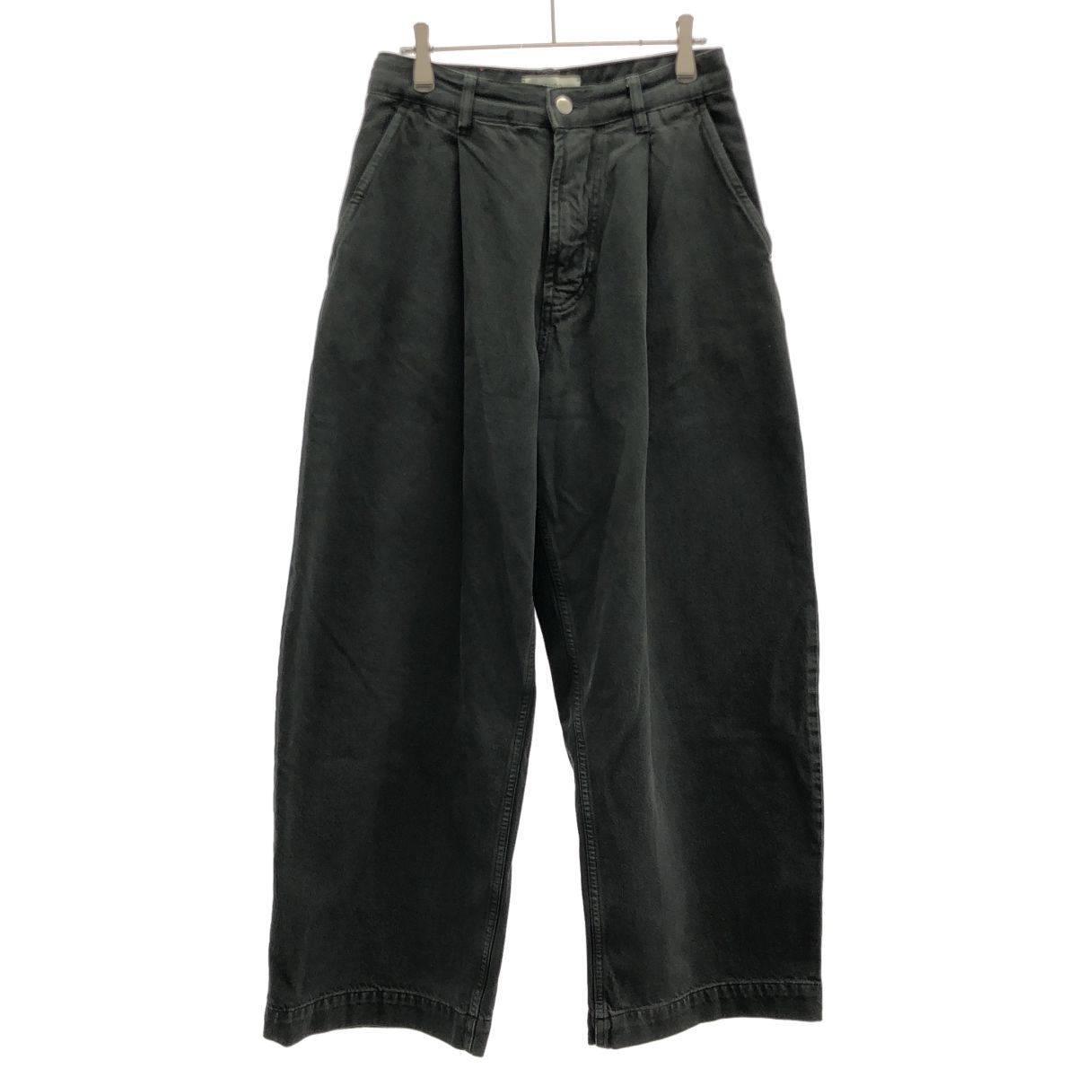 STUDIO NICHOLSON スタジオ ニコルソン PUCH GRMNT DYE ガーメントダイワイドデニムパンツ グレー XS