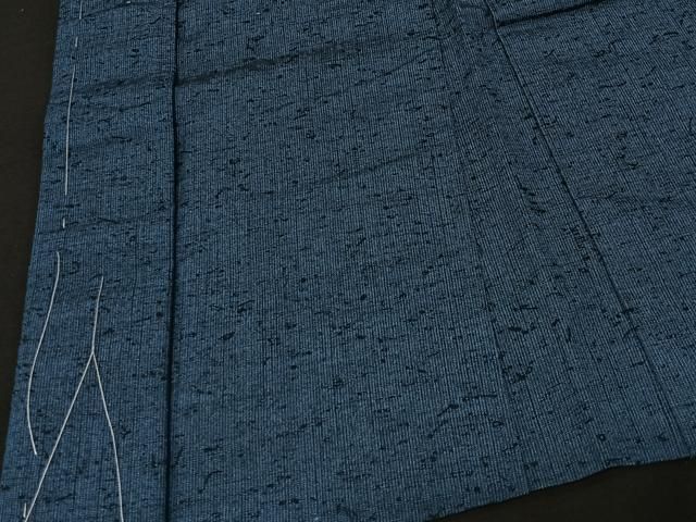 平和屋着物＃男性 長羽織 紬地 霞文 褐返色 正絹 逸品 未使用