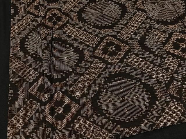 平和屋着物＃羽織 本場大島紬 龍郷絣 花菱文 正絹 逸品 CABB5502ua