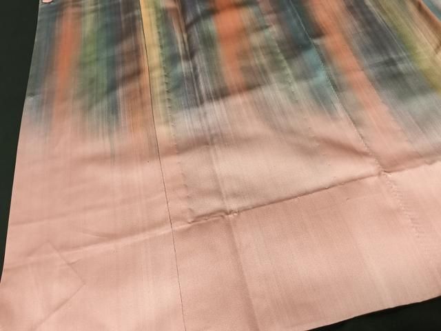 平和屋着物＃道行コート 単衣 霞文 暈し染め ロング丈 正絹 逸品