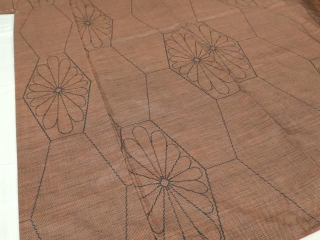 平和屋着物□本場大島紬 9マルキ 亀甲花文 証紙付き 正絹 逸品