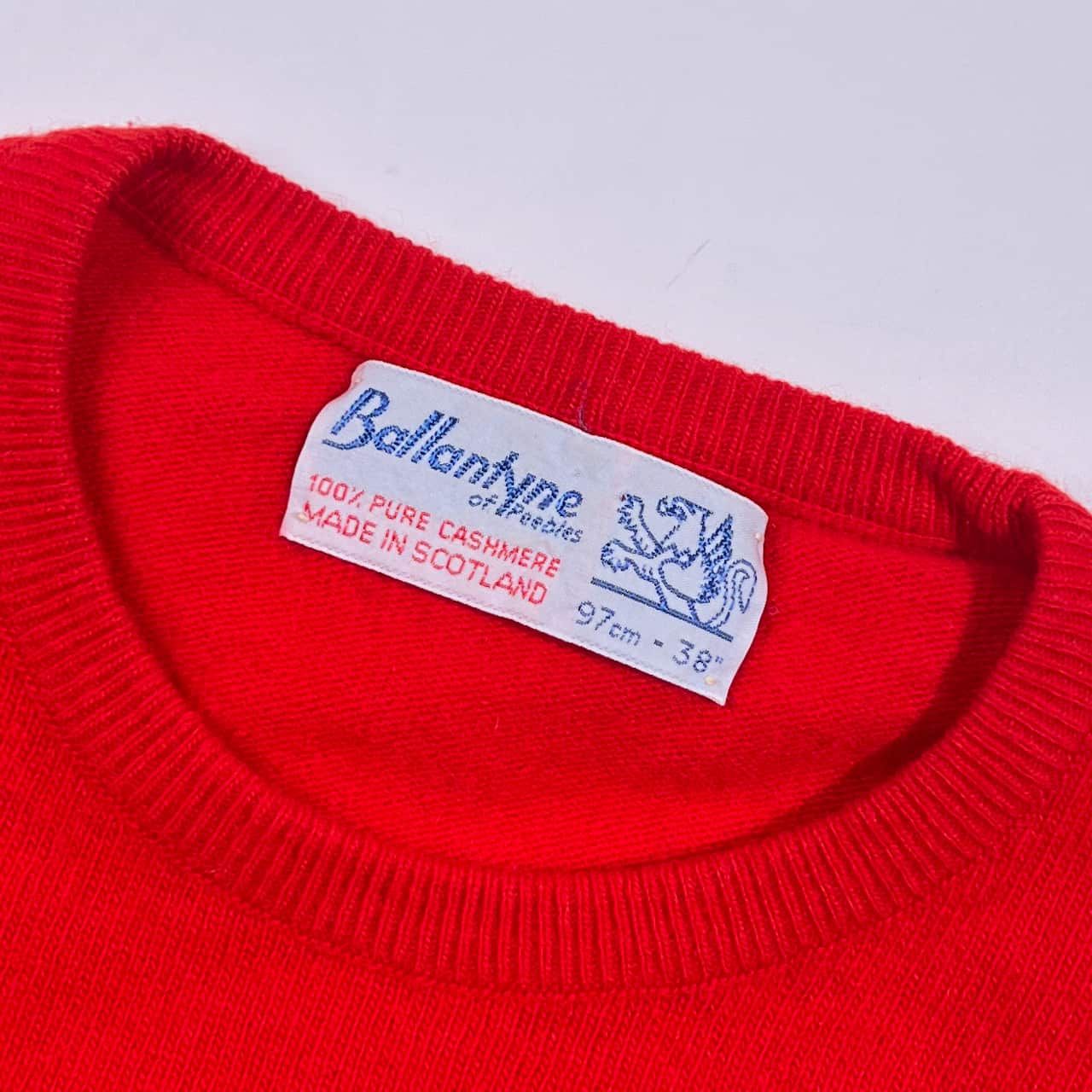 カシミヤ100% スコットランド製 Ballantyne バランタイン 半袖 ニット