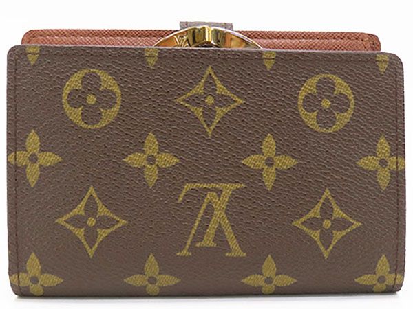 ♥ ルイヴィトン LOUIS VUITTON モノグラム ポルトフォイユ ヴィエノワ 二つ折り がま口財布 コンパクト財布 ダークブラウン M 61674