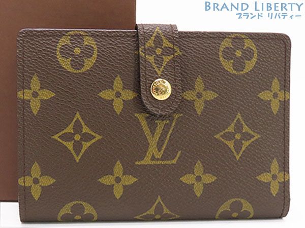 ♥ ルイヴィトン LOUIS VUITTON モノグラム ポルトフォイユ ヴィエノワ 二つ折り がま口財布 コンパクト財布 ダークブラウン M 61674